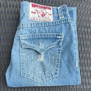 True Religion Joey Super T Light Blue Denim Men's Jeans Size 36